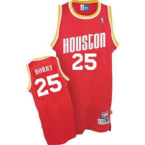 Houston Rockets #25 Robert Horry Red Throwback Stitched Jersey Mens