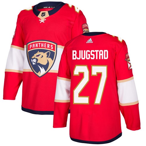 Adidas Florida Panthers #27 Nick Bjugstad Red Home Authentic Stitched Jersey Men's