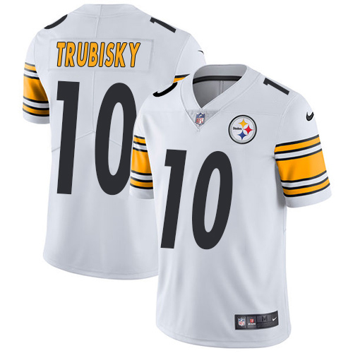 Steelers #10 Mitchell Trubisky White Men's Stitched Vapor Untouchable Limited Jersey