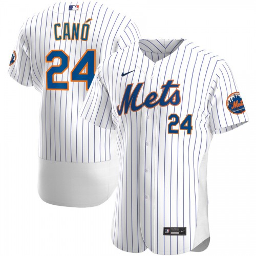 New York New York Mets #24 Robinson Cano Men's White Home 2020 Authentic Player Jersey Men's