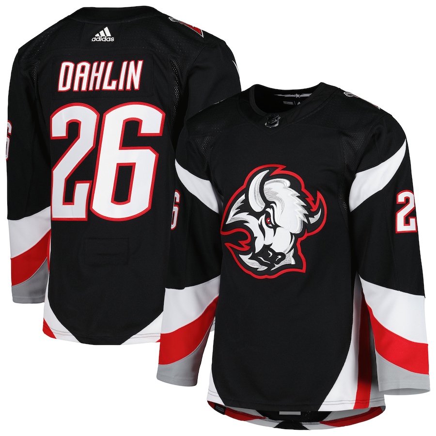 Buffalo Sabres #26 Rasmus Dahlin Men's Adidas Black Alternate Authentic Pro Primegreen Player Jersey