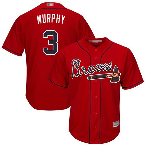 Atlanta Braves #3 Dale Murphy Red Cool Base Stitched Jersey Men's