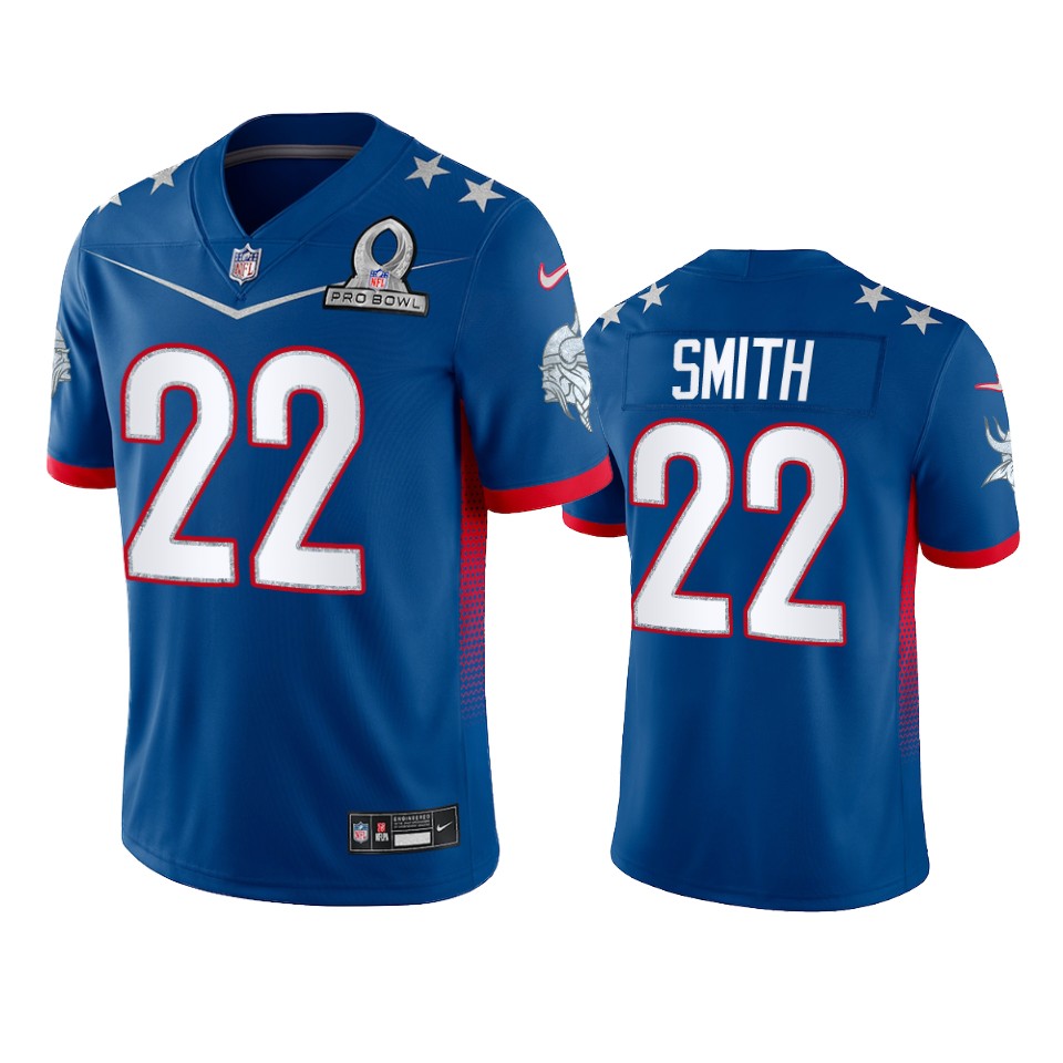 Vikings #22 Harrison Smith Men's 2022 NFC Pro Bowl Game Jersey Royal