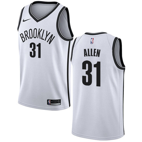 Brooklyn Nets #31 Jarrett Allen White Swingman Association Edition Jersey Mens