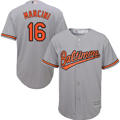 Baltimore Orioles #16 Trey Mancini Grey Cool Base Stitched Youth Jersey Youth