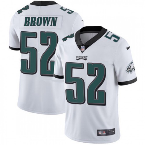 Philadelphia Eagles #52 Asantay Brown White Men's Stitched Vapor Untouchable Limited Jersey Men's