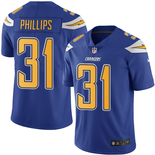 Los Angeles Chargers #31 Adrian Phillips Electric Blue Youth Stitched Limited Rush Jersey Youth