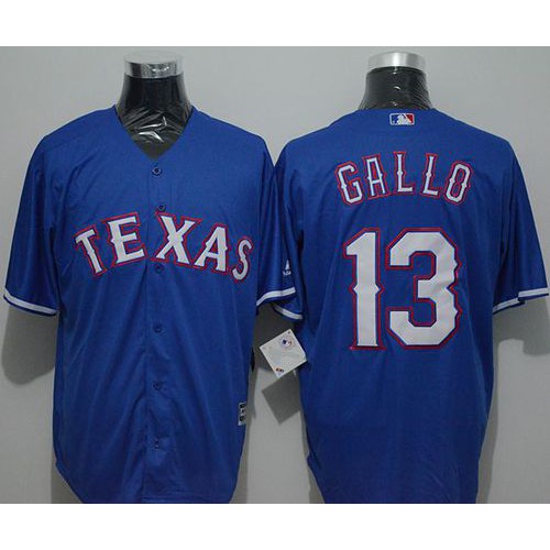 Texas Rangers #13 Joey Gallo Blue New Cool Base Stitched Jersey Men's