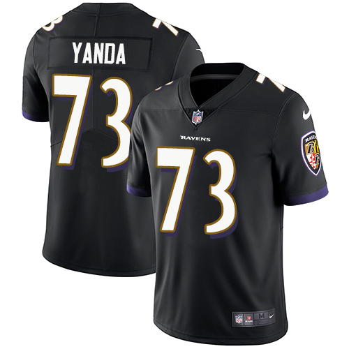 Baltimore Ravens #73 Marshal Yanda Black Alternate Youth Stitched Vapor Untouchable Limited Jersey Youth