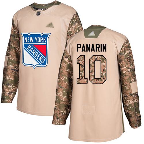 Adidas New York Rangers #10 Artemi Panarin Camo Authentic 2017 Veterans Day Stitched Jersey Men's
