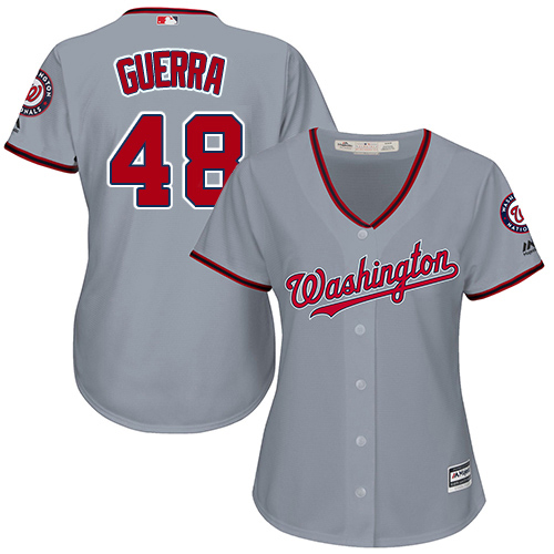 Washington Nationals #48 Javy Guerra Grey Road Women's Stitched Jersey Womens