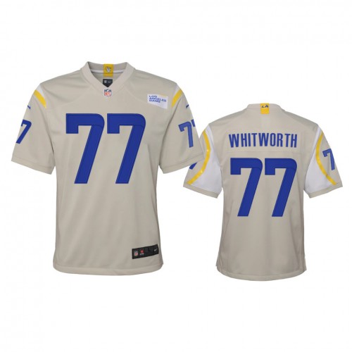 Los Angeles Los Angeles Rams #77 Andrew Whitworth Youth Game Jersey - Bone Youth