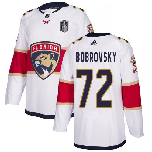 Adidas Lightning #72 Sergei Bobrovsky White 2023 Stanley Cup Final Patch Road Authentic Stitched Youth Jersey