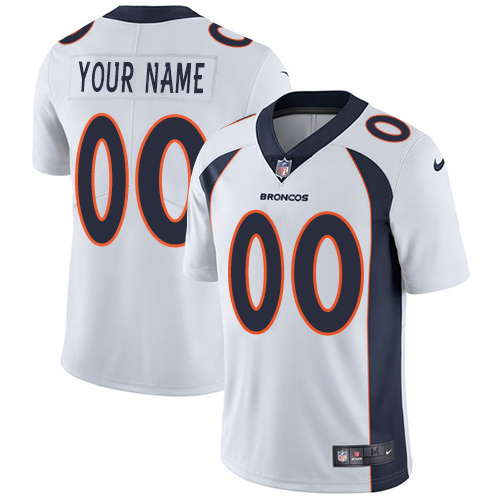 Denver Broncos Customized White Stitched Vapor Untouchable Limited Youth Jersey