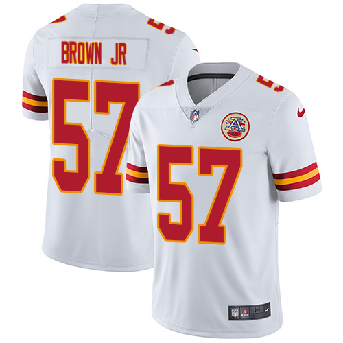 Kansas City Chiefs #57 Orlando Brown Jr. White Men's Stitched Vapor Untouchable Limited Jersey Men's