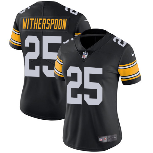 Steelers #25 Ahkello Witherspoon Black Alternate Women's Stitched Vapor Untouchable Limited Jersey