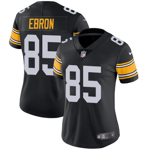 Pittsburgh Steelers #85 Eric Ebron Black Alternate Women's Stitched Vapor Untouchable Limited Jersey Womens