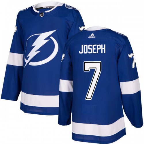 Adidas Tampa Bay Lightning #7 Mathieu Joseph Blue Home Authentic Youth Stitched Jersey Youth