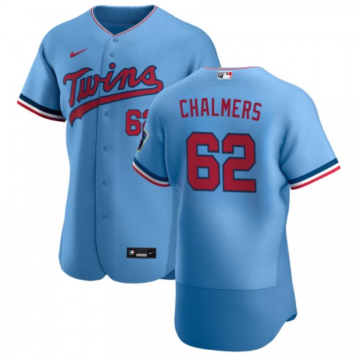 Minnesota Minnesota Twins #62 Dakota Chalmers Men's Light Blue Alternate 2020 Authentic Team Jersey Men's