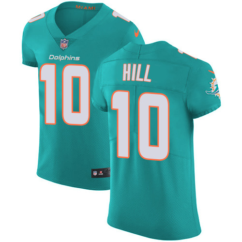 Dolphins #10 Tyreek Hill Aqua Green Team Color Men's Stitched Vapor Untouchable Elite Jersey