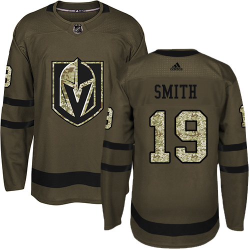 Adidas Golden Vegas Golden Knights #19 Reilly Smith Green Salute to Service Stitched Youth Jersey Youth
