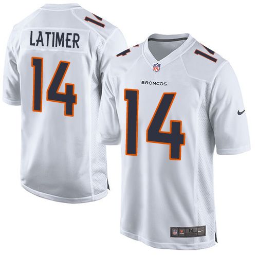 Denver Broncos #14 Cody Latimer White Men's Stitched Game Event Jersey Men's