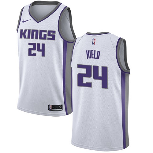 Sacramento Kings #24 Buddy Hield White Youth Swingman Association Edition Jersey Youth