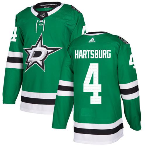 Adidas Dallas Stars #4 Craig Hartsburg Green Home Authentic Stitched Jersey Men's