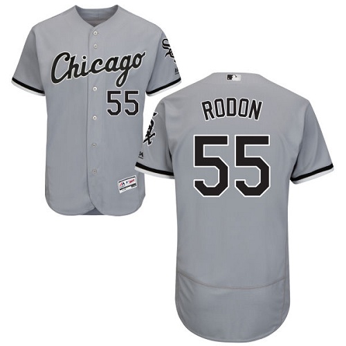 Chicago White Sox #55 Carlos Rodon Grey Flexbase Authentic Collection Stitched Jersey Men's