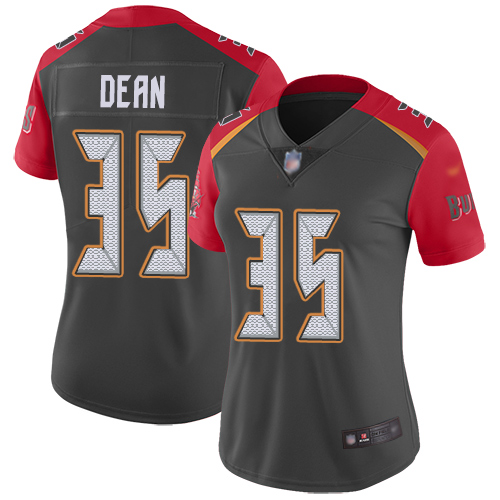 Tampa Bay Buccaneers #35 Jamel Dean Gray Women's Stitched Limited Inverted Legend Jersey Womens