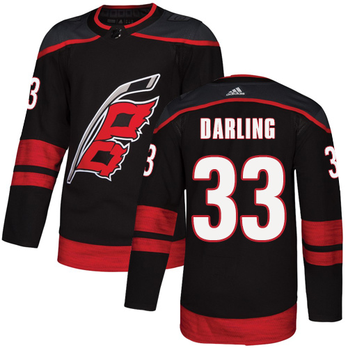 Adidas Carolina Hurricanes #33 Scott Darling Black Alternate Authentic Stitched Youth Jersey Youth