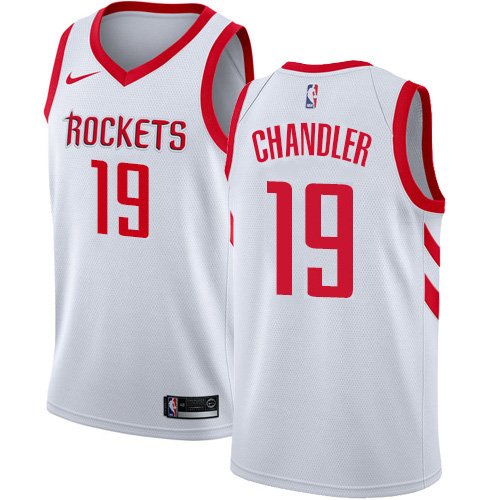 Houston Rockets #19 Tyson Chandler White Swingman Association Edition Jersey Mens