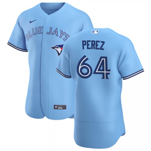 Toronto Toronto Blue Jays #64 Hector Perez Men's Light Blue Alternate 2020 Authentic Player Jersey Men's