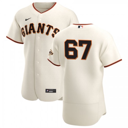 San Francisco San Francisco Giants #67 Sam Selman Men's Cream Home 2020 Authentic Player Jersey Men's