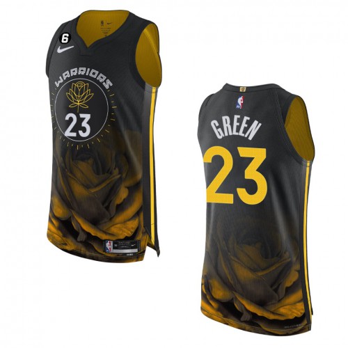 Golden State Golden State Warriors #23 Draymond Green Black 2022-23 Authentic Jersey - City Edition Mens