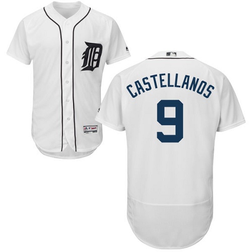 Detroit Tigers #9 Nick Castellanos White Flexbase Authentic Collection Stitched Jersey Men's