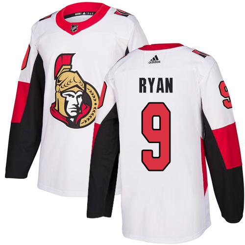 Adidas Ottawa Senators #9 Bobby Ryan White Road Authentic Stitched Jersey Men's
