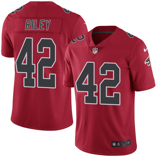 Atlanta Falcons #42 Duke Riley Red Men's Stitched Limited Rush Jersey Men's