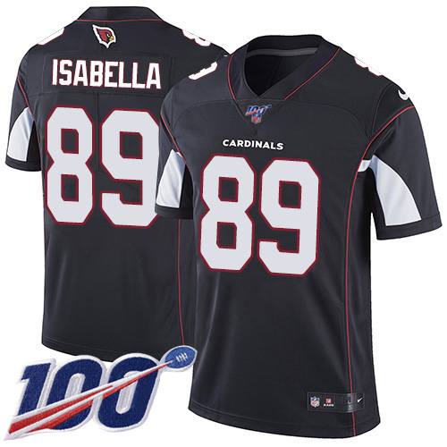 Arizona Cardinals #89 Andy Isabella Black Alternate Men's Stitched 100th Season Vapor Limited Jersey Men's