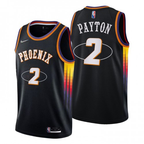Phoenix Phoenix Suns #2 Elfrid Payton Mens Black 2021/22 Swingman Jersey - City Edition Mens
