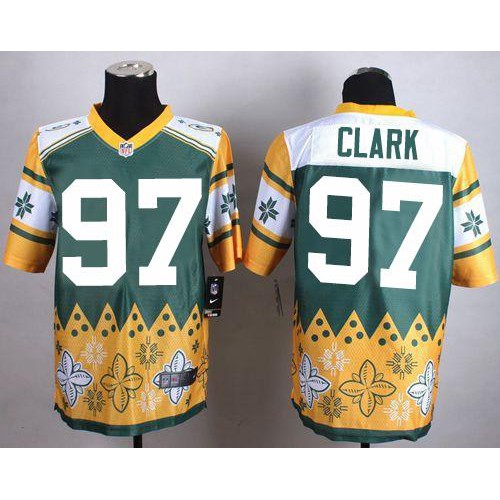 Green Bay Packers #97 Kenny Clark Green Men's Stitched Elite Noble Fashion Jersey Men's