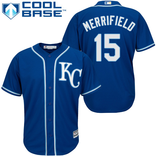 Kansas City Royals #15 Whit Merrifield Royal Blue New Cool Base Alternate 2 Stitched Jersey Men's