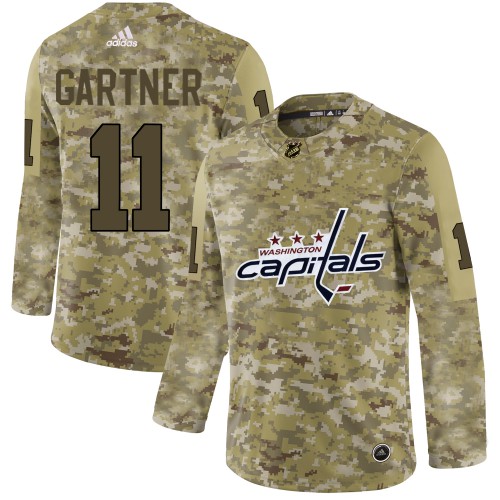 Adidas Washington Capitals #11 Mike Gartner Camo Authentic Stitched Jersey Men's