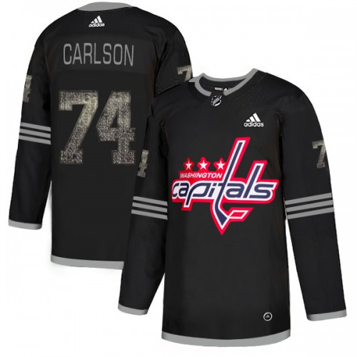Adidas Washington Capitals #74 John Carlson Black Authentic Classic Stitched Jersey Men's