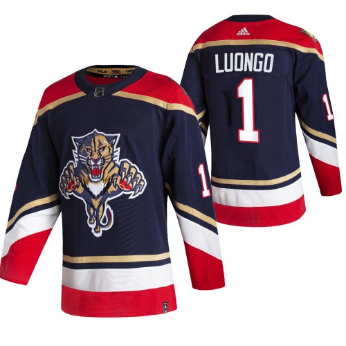 Florida Florida Panthers #1 Roberto Luongo Black Men's Adidas 2020-21 Reverse Retro Alternate Jersey Men's