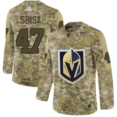 Adidas Golden Vegas Golden Knights #47 Luca Sbisa Camo Authentic Stitched Jersey Men's