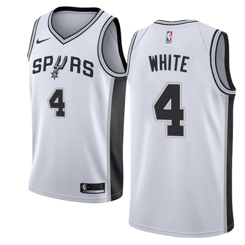 San Antonio Spurs #4 Derrick White White Swingman Association Edition Jersey Mens