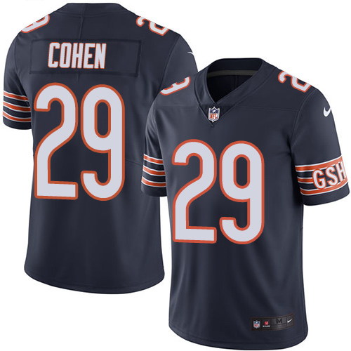 Bears #29 Tarik Cohen Navy Blue Team Color Men's Stitched Vapor Untouchable Limited Jersey