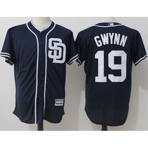 San Diego Padres #19 Tony Gwynn Navy Blue New Cool Base Stitched Jersey Men's