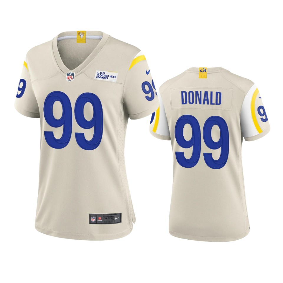 Los Angeles Rams #99 Aaron Donald Women's Game Jersey - Bone
